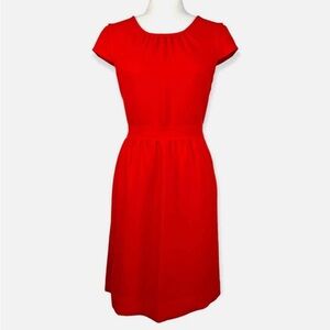 J. Crew Vibrant Red Midi Dress